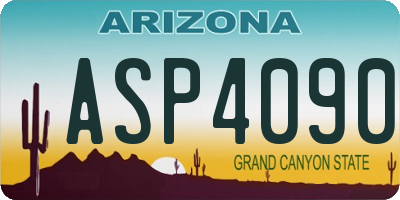 AZ license plate ASP4090