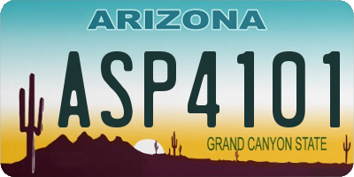 AZ license plate ASP4101