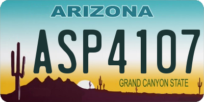 AZ license plate ASP4107