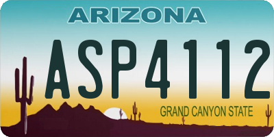 AZ license plate ASP4112