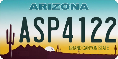 AZ license plate ASP4122