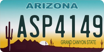 AZ license plate ASP4149