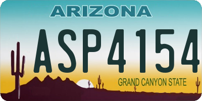 AZ license plate ASP4154