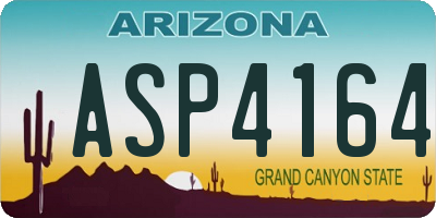 AZ license plate ASP4164
