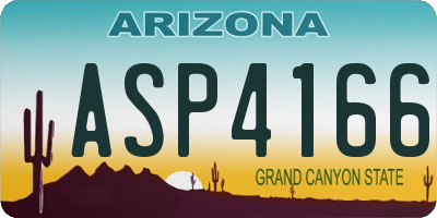 AZ license plate ASP4166