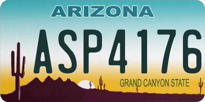 AZ license plate ASP4176
