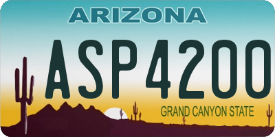 AZ license plate ASP4200