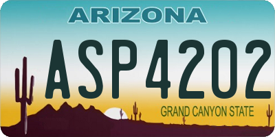 AZ license plate ASP4202