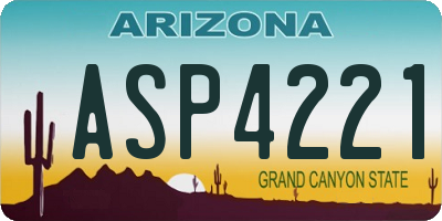 AZ license plate ASP4221