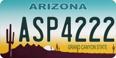 AZ license plate ASP4222