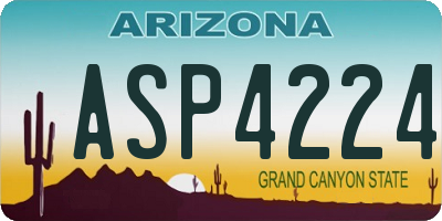 AZ license plate ASP4224