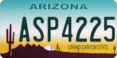 AZ license plate ASP4225