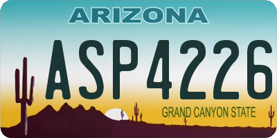 AZ license plate ASP4226
