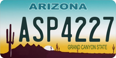 AZ license plate ASP4227