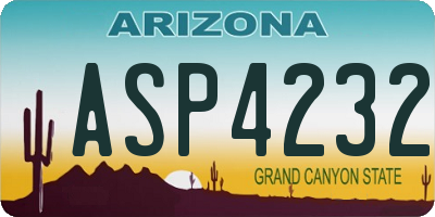 AZ license plate ASP4232