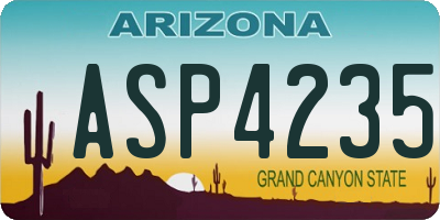 AZ license plate ASP4235