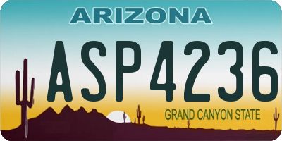 AZ license plate ASP4236