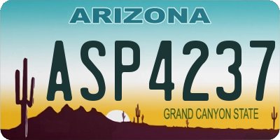 AZ license plate ASP4237