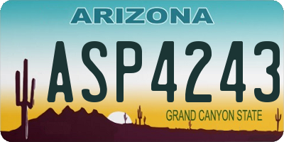AZ license plate ASP4243