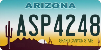 AZ license plate ASP4248