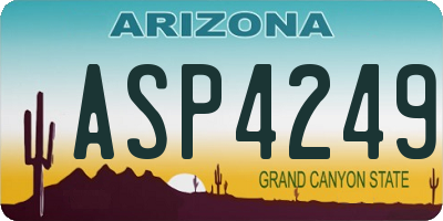 AZ license plate ASP4249