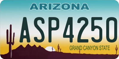 AZ license plate ASP4250