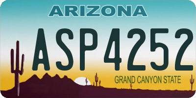 AZ license plate ASP4252