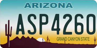AZ license plate ASP4260