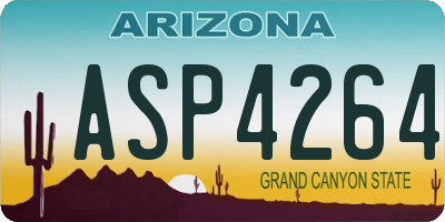 AZ license plate ASP4264