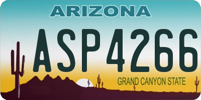 AZ license plate ASP4266