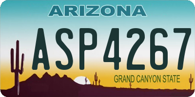 AZ license plate ASP4267