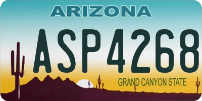 AZ license plate ASP4268