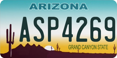 AZ license plate ASP4269