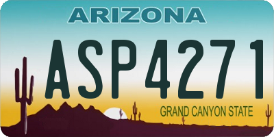 AZ license plate ASP4271