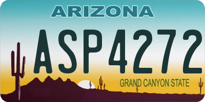 AZ license plate ASP4272