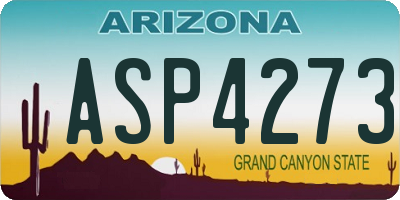 AZ license plate ASP4273