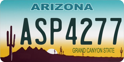 AZ license plate ASP4277