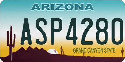 AZ license plate ASP4280