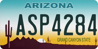 AZ license plate ASP4284