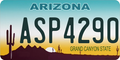 AZ license plate ASP4290
