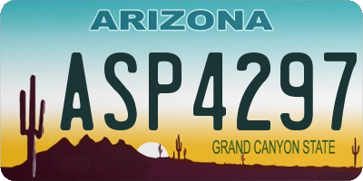 AZ license plate ASP4297
