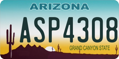 AZ license plate ASP4308