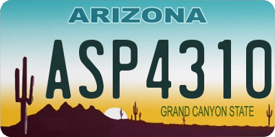 AZ license plate ASP4310