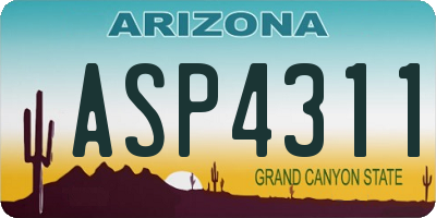 AZ license plate ASP4311