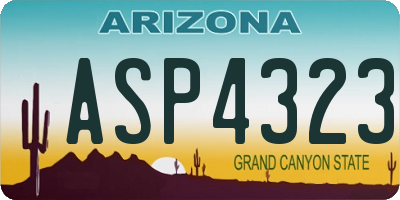 AZ license plate ASP4323
