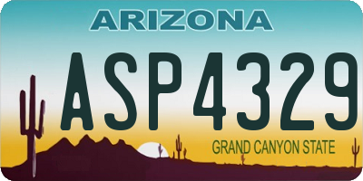 AZ license plate ASP4329