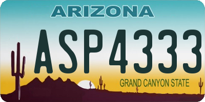 AZ license plate ASP4333