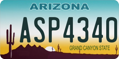 AZ license plate ASP4340
