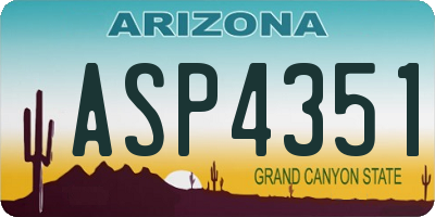 AZ license plate ASP4351