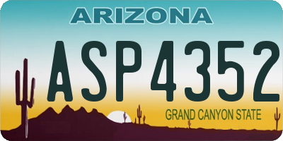 AZ license plate ASP4352